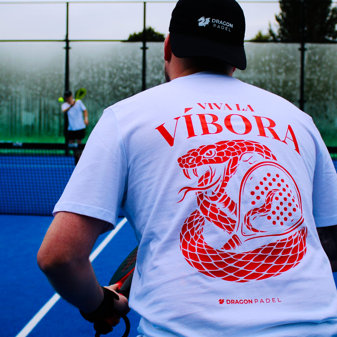 Dragon Padel Unisex T-Shirt - Viva La Víbora (White)