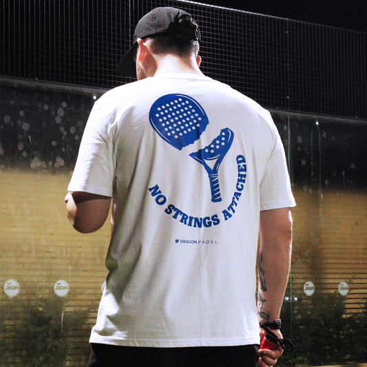 Dragon Padel Unisex T-Shirt - No Strings Attached (White)