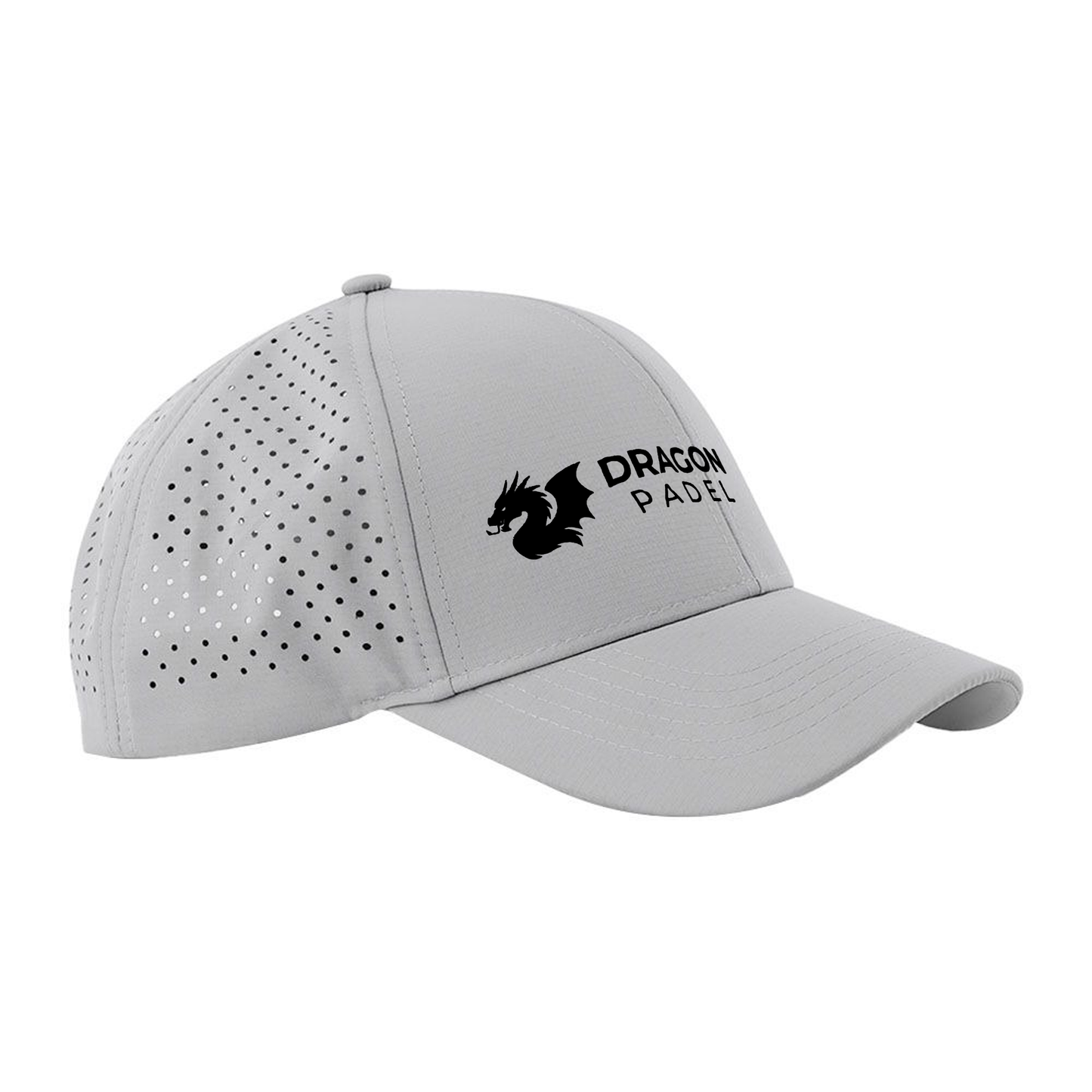 Dragon Padel Classic Logo Performance Trucker Cap (Light Grey)
