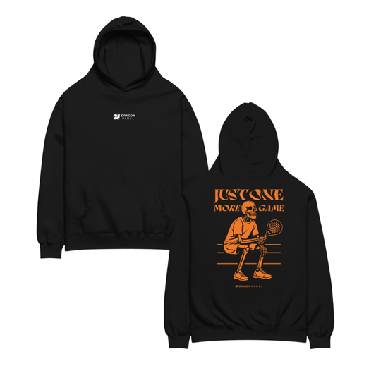 Dragon Padel Unisex Hoodie - Just One More Game (Black)