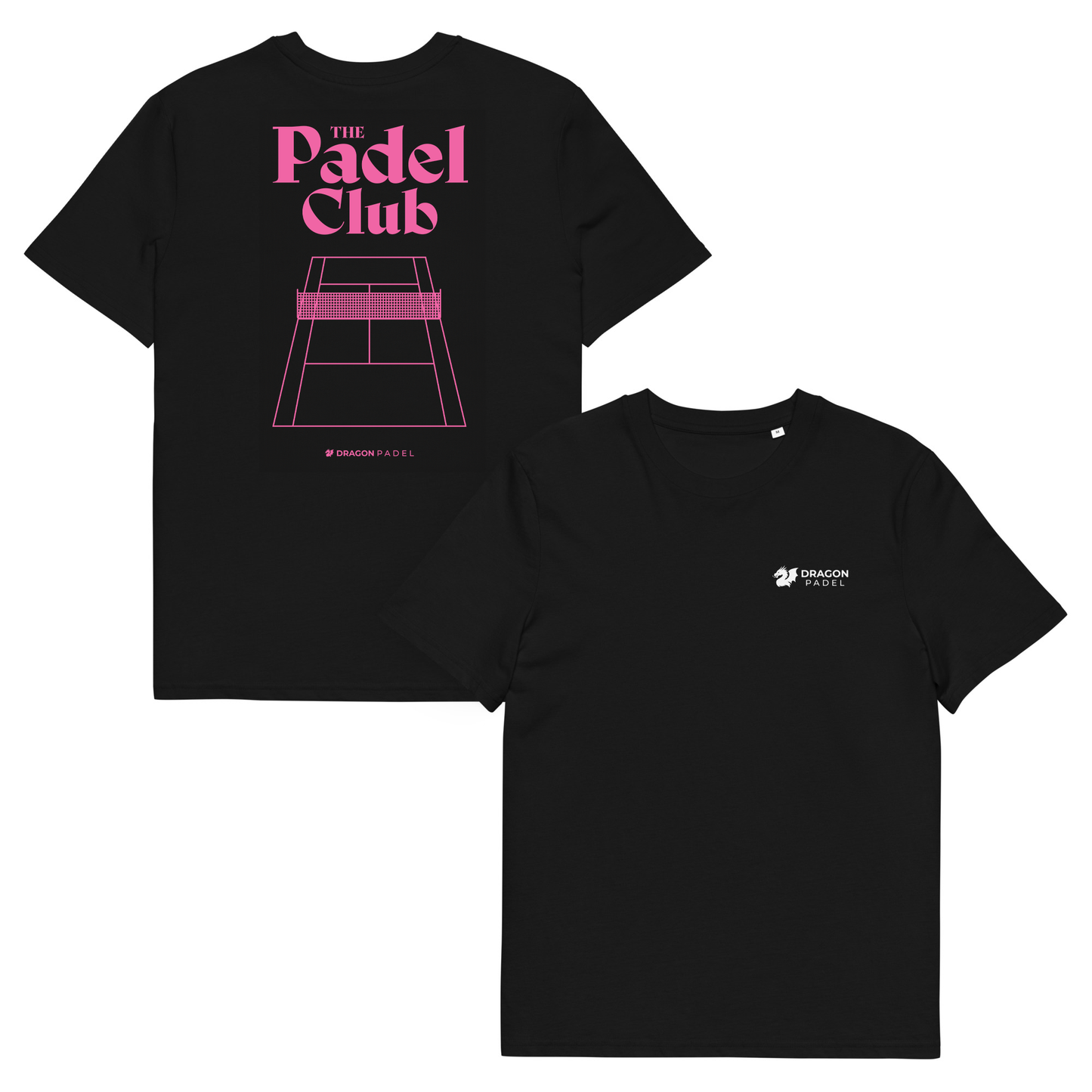 Dragon Padel Unisex T-Shirt - The (Pink) Padel Club (Black)
